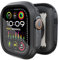 Elkson Custodia protettiva antiurto realizzata per Apple Watch Ultra 2 1, 49 mm, serie Quattro Max, robusta, di grado militare, resistente, flessibile, antiurto, con vetro temperato per iWatch, colore