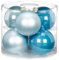 MAGIC Weihnachtskugeln Glas 10cm 6 STK. Christbaumkugeln Christbaumschmuck (Elysian Blue // hellblau)