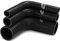 NovaNox® Coude en silicone 45°/90°/135°/180° *Taille au choix*Diamètre intérieur : 57 mm Couleur : noir Angle du tuyau : coude à 90°