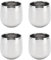 4 Stück Weingläser aus Edelstahl, Doppelwandig, Isoliert, Metall, Weinglas, Trinkbecher, Unzerbrechlich, Bruchsicher, Partyglas, 200 Ml, Bar, Reisen Im Freien, Camping