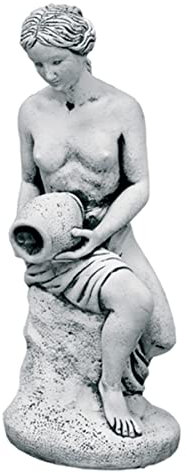 AnaParra Figurine fontaine bassin en béton pierre Venus Carafe 26 x 26 x 62 cm | Décoration de jardin | Poids : 21 kg