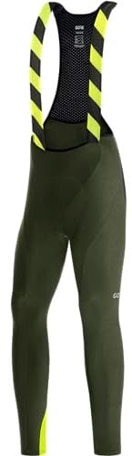 GORE WEAR Herren C3 Thermo Trägerhose+ Leggings, Utility Green/Neon Yellow, L EU