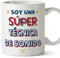 MUGFFINS Tazas para TÉCNICA DE SONIDO mujer - En Español - Soy Súper - 11 oz / 330 ml - Regalo original y divertido