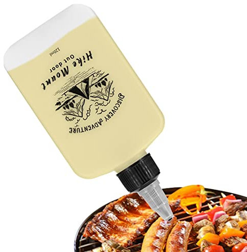 Fulenyi Dispenser di Olio d'oliva | Bottiglie da spremere da 120 ml con Punta Ricaricabile con Tappo a Vite – Bottiglie di Olio riutilizzabili a Prova di perdite per la casa, spezie, Olio, Ketchup