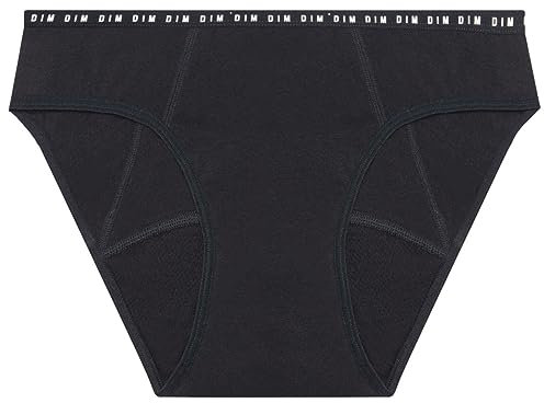 Dim Perioden Unterwäsche Waschbarer Periodenslip Starke Blutung - Dim Protect Bio Damen x1, Black, XS