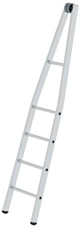 PROREGAL Sprossen-Glasreinigerleiter Oberteil | 4 Sprossen | Leiter, Teleskopleiter, Trittleiter, Bockleiter, Sprossen-Doppelleiter