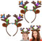 2 Stück Rentier Haarreif LED Erwachsene Kinder,Geweih Haarreif Haarreifen Weihnachten Reh Haarreif Weihnachts Accessoires Led Haarschmuck für Weihnachten Kostüme Zubehör Cosplay Karneval Party