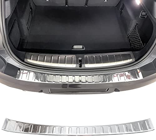 RECAMBO Ladekantenschutz Edelstahl kompatibel für BMW X2 | Typ F39 | BJ ab 2017 - Hochglanz poliert, Chrom Look - Styling und Schutz für die Stoßstange