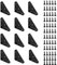 12 Pièces Equerre Etagere Murale, Support d'étagère Invisible en Métal, Supports à Tablettes Muraux Triangulaires Invisibles, Support D'étagère Triangle, pour Étagères Ouvertes de Bricolage