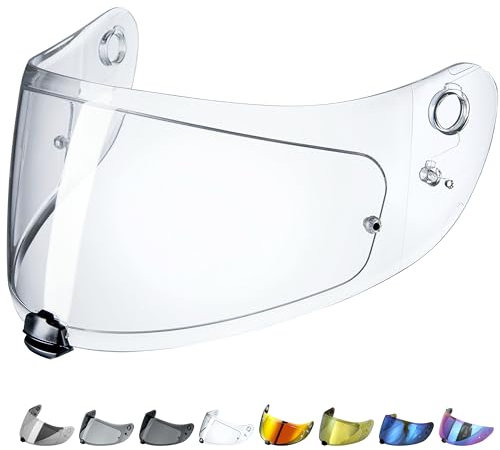 Everalo Kompatibel mit Hjc is 17 Visier - Fg17 - FgSt - C70 - C70n - HJ 20M - Helm visier hjc is 17 Pinlock Ready - Anti-Kratzer (Klar)