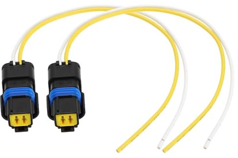 The Lord of the Tools 2 x 2-polige Lichtmaschinen-Reparatur-Stecker, Kabelbaum-Stecker, Lichtmaschinenkabelbaum, Reparatur PL12-WL mit 20 cm Kabel, kompatibel mit Bosch