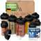 VIWARES Gewürzgläser Set | 6 Glas-Gewürzdosen mit Löffel & 3 Gewürzgläser mit Streueinsatz | Behälter für Gewürze Aufbewahrung | Perfekte Organisation in der Küche