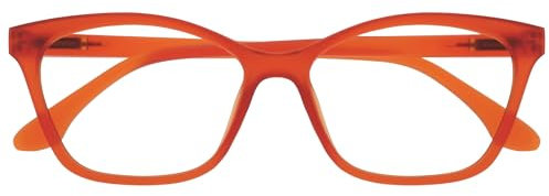 OPULIZE KAT Lesebrille - Cat-Eye Katzenaugen-Fassung - Matt Orange - Herren & Damen - Federscharniere - R59-G - +1.00