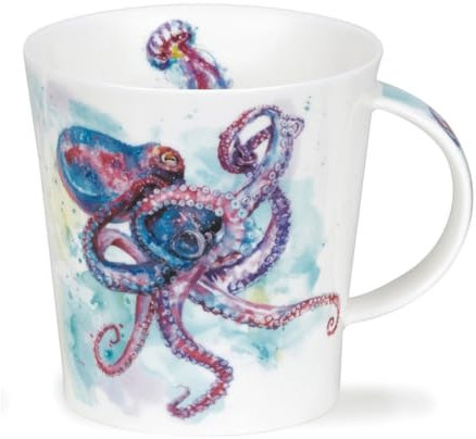 Dunoon Caingorm Mug en porcelaine fine Motif vie marine (CA-Marl-Tentacles)