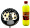 Gebrüder Lomprich Gartenfackel Feuerkugel – Punkte 18cm Durchmesser + 1Liter Brennpaste