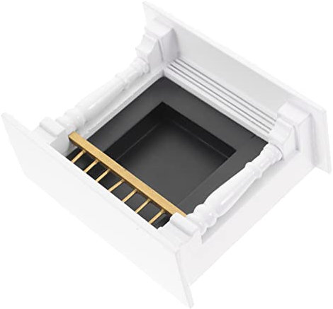 TOYANDONA Kamin im Puppenhaus Miniatur-Hausmöbel Miniatur-Kaminspielzeug Puppenhaus aus Holz Modelle Miniatur-Puppenhauszubehör Puppenmöbel im Maßstab 1:6 hölzern Spielzeugzimmer Statue Baby