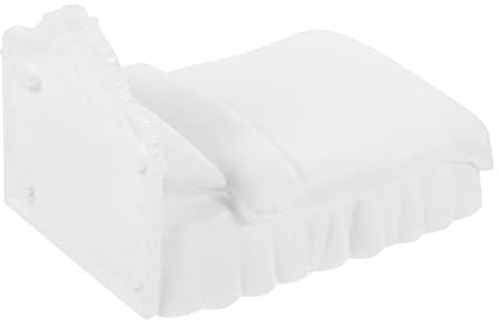 VICASKY Miniatur-doppelbett Für Puppenhaus Doppelbett Für Puppen Miniatur-doppelbett Modell Miniatur-puppenhaus Doppelbetten Doppelbett-bausatz Mini-hausbett