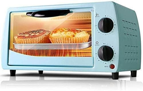 Mini horno eléctrico para el hogar, horno multifuncional para hornear, hornillo para pan, parrilla para el hogar, horno pequeño para hornear pasteles, horno para pizza, mini hornos de 9L (azul)