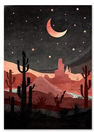 HJOSWVNS Poster Mural Cactus Gris - Noir Tableau Decoration Murale Tableau Peinture sur Toile Cadre Decoration Murale Affiche Murale Salon Peinture sur Toile Sans Cadre 40x60cm/1 Pcs