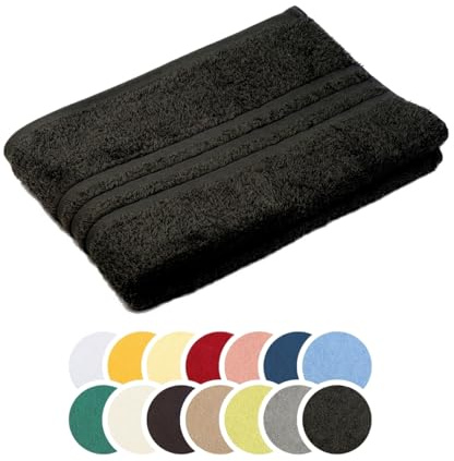 liebling Badetuch, 100% Baumwolle, Serie Borkum, 100 x 150 cm, 60 Grad waschbar, trocknergeeignet, Farbe: anthrazit