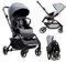 Hamilton by Yoop T1 Buggy - 360° drehbarer Sitz - MagicFold™ Technologie - Zusammenklappbar - Inklusive Becherhalter - Verstellbarer und wendiger Kinderwagen - Grau