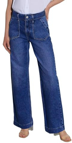 Necooer Damen Mode Vielseitig Retro Weitbeinige Hose Herbst Und Winter Mode Jeans Elegant Tragen Gerade Hose