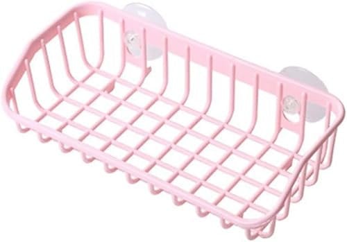 Rosojodg Pink Multifunctional Drain Rack, Hanging Storage Rack Drain Rack Sink Shelf Suction Cup Dishwashing Soap Sponge Holder for Kitchen Accessories, Shelf, Dish Racks
