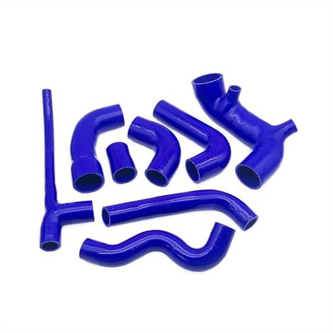 Lufteinlässe Auto Ladeluftkühler + Kühler + Lufteinlass-Ersatzanschluss Silikonrohr Silikonschlauch-Kit Für Fiat Für Uno Turbo Ie 1.4 MK2 1989-1995 Ansaugrohr(Blau)