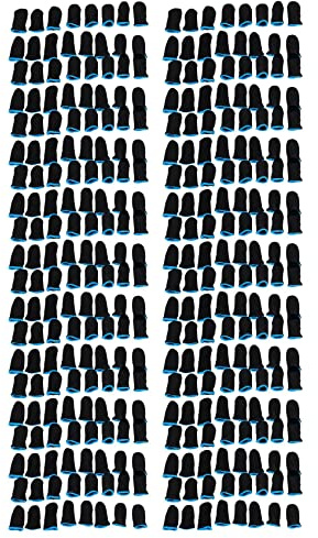 MQODLFP 18-Pin Carbon Fiber Finger Sleeves for Mobile Games Screen Finger Sleeves(160 Pcs)
