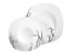 Avilia Set Piatti 18 Pezzi in Porcellana – Servizio Tavola Moderno con Piatti Quadrati Decorazione Gracilis – Eleganti e Resistenti