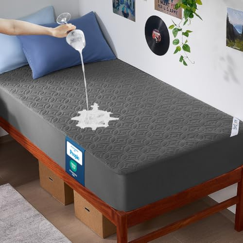 BEDLORE Matratzenschoner Wasserdicht 90x200x30, Leise & Atmungsaktiv,Grau | 100% Wasserdicht, Leise & Ohne Plastikgefühl, 60°C Waschbar, Passgenau für 90x200 (bis 30cm Tiefe)