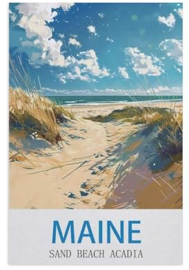 Sand Beach Acadia Maine，Jigsaw Puzzles 1000 Pieces for Adults, Classic Puzzle Kids Puzzle Challenging and Difficult Puzzles for Adults and Teens（38x52cm）-GB54