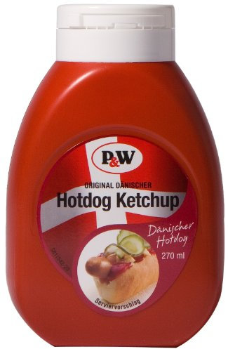 P&W Hot Dog Ketchup, 8er Pack (8 x 270 ml Flasche)