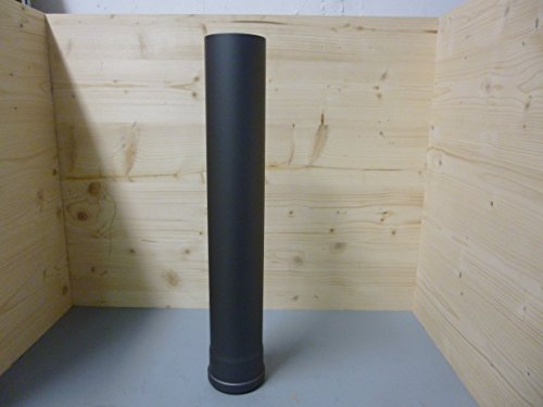 Ofenrohr / Rauchrohr für Pelletofen Ø 80 mm Länge 500 mm grau