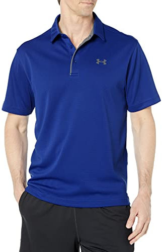 Under Armour Herren Tech atmungsaktives Poloshirt Komfortables und kurzärmliges Sportshirt mit Loser Passform, Blau (Royal (400)), XL EU