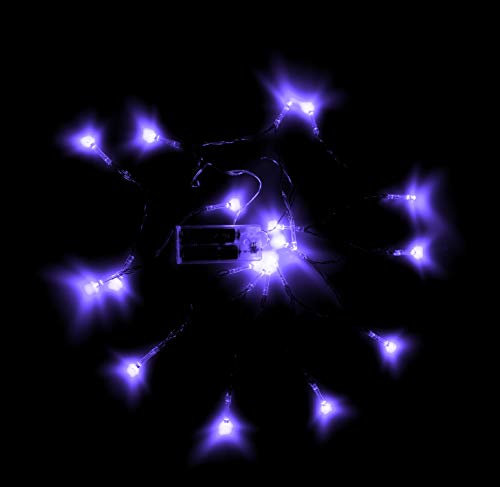 eBuzz Battery Operated Fairy Lights with 20 Purple LEDs (Purple)