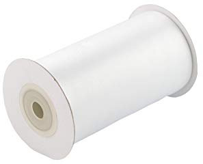 Satinband 100mm x 10m Rolle - FARBAUSWAHL in 3/6/12/25/38/50/75/100mm - farbecht & waschbar - Schleifenband für Hochzeit - Geschenkband zum Verpacken Dekorieren Basteln - Weiß 029