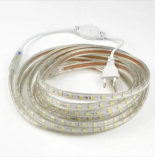 LED Streifen, IP65 5050 Lichtleiste, LED Strip 220V, Kaltweiß, 1 m