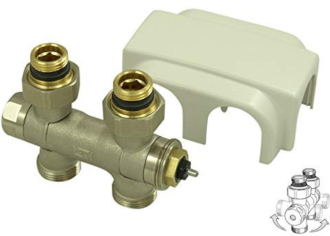 Bloc de válvulas de esquina universal y forma de paso con cubierta para cabeza de la válvula M30 x 1,5