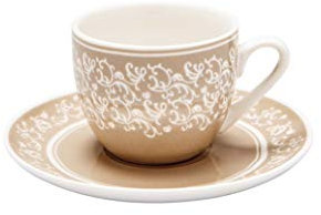BRANDANI TAZZINA Caffe RICCIOLI di Fata Set 2 PZ Porcellana Art 53581