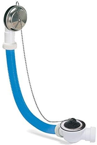ABRISA 00000000 Sifon Bañera con Rebosadero Salida Orientable1 1/2, Blanco