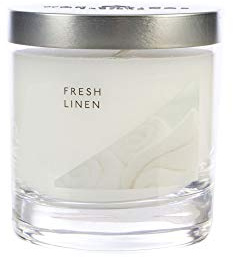 Wax Lyrical Kerze mit Wachs, mittelgroß, Duft: Fresh Linen, Brenndauer ca. 50 Stunden