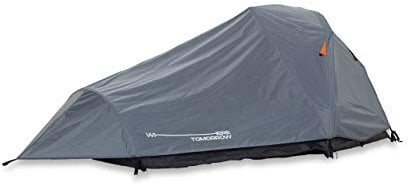 Lumaland Where Tomorrow 2-Personen-Kompakt-Zelt - Pop Up Wurfzelt Trekkingzelt - 245x160x95 cm - Camping Festival - Ultraleicht, wasserdicht, robust - Grau