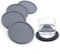 FülleMore 4er Set Silikon Glasuntersetzer rutschfest Getränkeuntersetzer Tischuntersetzer Tassenuntersetzer 10cm Rund Untersetzer für Glas Tassen Vasen Kerzen (Grau)