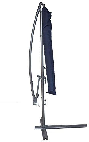 Jet-Line Pamplona Housse de Parasol déporté Bleu Marine 164 x 25 cm bâche pour Parasol en Polyester
