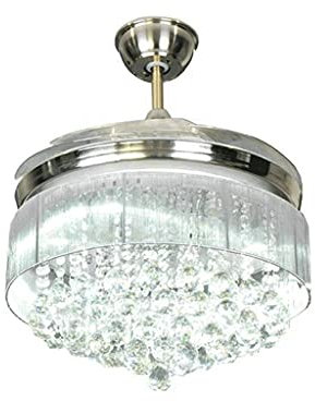 Dzwyc Luces de ventilador de techo Ventilador de techo invisible de 42 pulgadas con luz LED con remoto for sala de estar de dormitorio Encendiendo (tamaño : 42inch)