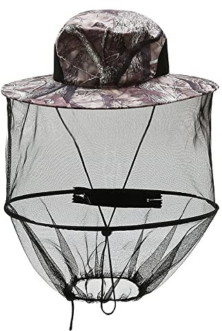 PICK A HAT Kopfnetz-Hut, Safari-Hut, Herren und Damen, abnehmbare Netz-Sonnenhüte für UV-Schutz, Safari-Hut mit winddichtem Kordelzug, Grün 05, L-XL
