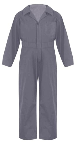 TTAO Kinder Arbeitsoverall Einteilige Blaumann Schutzanzug Jumpsuit Atmungsaktiv Frühling Herbst Junior Rallyekombi Freizeitanzug Größe 110-176