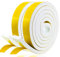 Dichtungsband Selbstklebend Fensterdichtung 25mm(B) x 10mm(D)/4m(L) Fenster Türdichtung Dichtung Schaumstoff Klebeband, Gummi-Dichtungsstreifen Schalldämmung Kollision Siegel Weiß