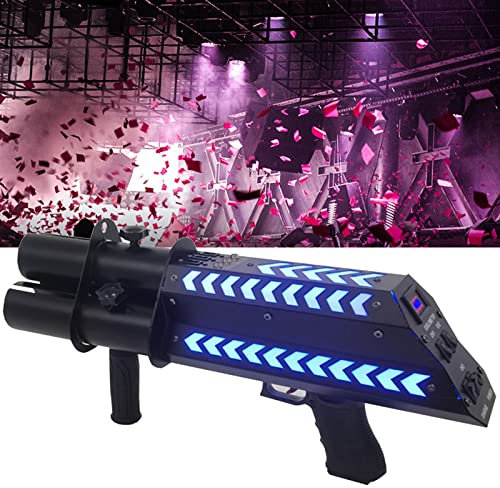 MINRUN Handgeführt Konfettiwerfer Kanone mit Lichtern, Elektrischer Konfetti Shooter für Party, Club, Hochzeit, Bar, Silvester und Geburtstag, Elektronische Konfetti Jet Maschine